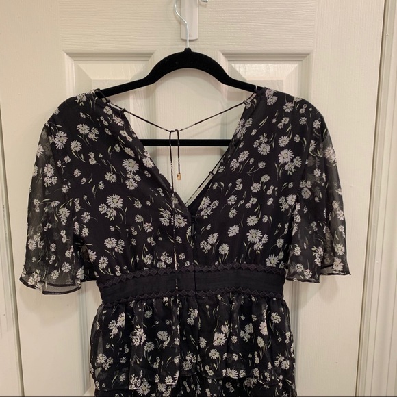 Daisy Print Tiered Maxi Dress Juicy Couture 🌼 Ethereal, Boho, Whimsical Springy - Picture 6 of 7